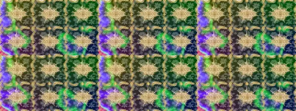 Yeşil renkli, altın elementli Raster eskiz deseni. Tasarım için Damask çizim deseni.