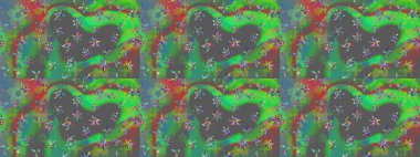 Raster illüstrasyonu. Noel stili. Yeşil ve gri renkte kar taneleri.