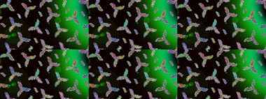 Kar taneleri deseni. Kar tanesi süsleme deseni. Kar taneleri arka planda. Arkaplanda soyut kar taneleri olan düz tasarım. Raster illüstrasyonu.