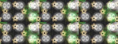 Raster illüstrasyonu. Noel stili. Gri, nötr ve yeşil renklerde kar taneleri.