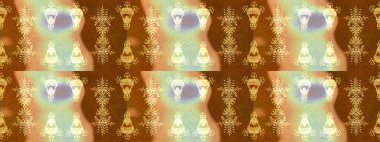 Kahverengi, nötr ve bej renkli çiçekler. Düz Çiçek Elementleri Tasarımı. Raster Illustrasyon 'daki Çiçek Deseni' nin son moda çizimi. Renkli Yaz Teması çizim şablonu.