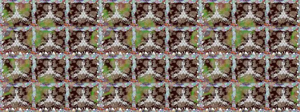 Kahverengi çiçekli kusursuz desen, suluboya çiçek deseni, sevimli çiçek, duvar kağıdı, kart veya kumaş için fayanslı. Raster - stok.