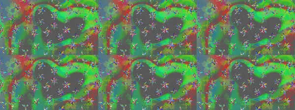 Raster illüstrasyonu. Noel stili. Yeşil ve gri renkte kar taneleri.