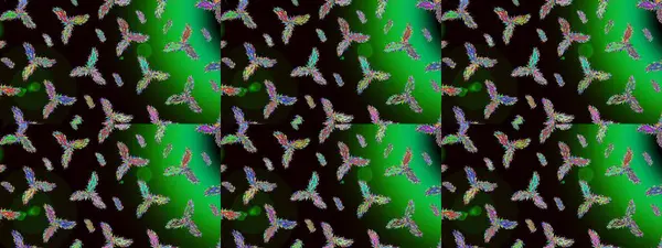 Kar taneleri deseni. Kar tanesi süsleme deseni. Kar taneleri arka planda. Arkaplanda soyut kar taneleri olan düz tasarım. Raster illüstrasyonu.