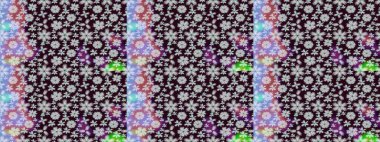 Çocuk stili. Düz Çiçek Elementleri Tasarımı. Çiçekli, kusursuz bir arkaplan. Renkli Bahar Teması Kusursuz Arkaplan.