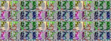 Motley illüstrasyonu. Küçük çiçekte güzel bir desen. Küçük renkli çiçekler. Çiçekli bahar çiçekleri. Moda baskıları için zarif bir şablon.