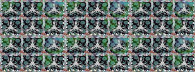 Yaz çiçekleri teması. Suluboya resim taklit Raster çizimi. El çizimi, soyut ve süslü elementler. Mavi renkler. Klasik çiçekler..