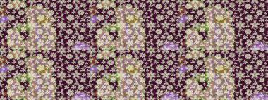 Raster deseni. Çiçekli çiçek deseni, suluboya. Küçük çiçekte güzel bir çiçek deseni..