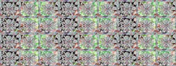 Tarafsız renklerde çiçekler. Raster illüstrasyonunda kusursuz çiçek deseni. Renkli Bahar Temalı Kusursuz Arkaplan. Düz Çiçek Elementleri Tasarımı.