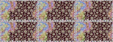 Küçük çiçekteki sevimli çiçek deseni. Güzel karalama çiçekleri olan kusursuz çiçek desenleri. Güzel kumaş deseni. Raster illüstrasyonu.