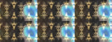 Yuvarlak raster kar tanesi. Güzel kar tanesi. Soyut kış grisi, kahverengi ve mavi süs. Raster illüstrasyonu. Renkli arka planda izole tatlı kar taneleri.