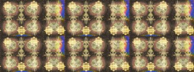 Soyut mandala veya kaprisli kar tanesi içini kaplamak sanat çizmek. Renkli arka plan üzerinde izole sevimli kar taneleri. Raster illüstrasyon.