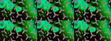 Raster Noel soyut renkli arka plan ve tatlı kar tanesi. Noel Kar Taneleri Arkaplanı. Şirin desen. Kar taneleri deseni. Raster illüstrasyonu.