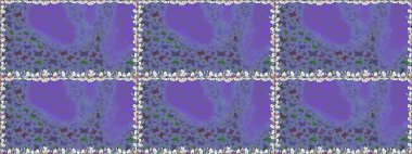 Mor ve mavi arka planda izole edilmiş şirin yaban sinekleri. Mor ve mavi renkleri yakından izle. Sanat retro kaplanabilir açılış tasarımı tarzında serbest doğrusal mürekkep el logosu.