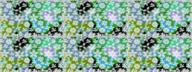 Renkli Yaz Temalı Kusursuz Arkaplan. Raster çiçekli arka plan. Güzel kumaş deseni. Güzel, pürüzsüz bir desen. Yazdır. Düz Çiçek Elementleri Tasarımı.