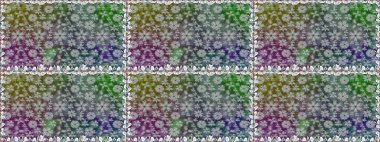 Asya tekstil tarzında. Raster illüstrasyonu. Raster illüstrasyonu. Gri renkli çiçekler. Kusursuz çiçek deseni.