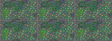 Güzel renkli kelebekler yeşil ve mavi renklerde kaotik bir şekilde uçarlar. Kağıt, ambalaj. Raster. Parlak kelebeklerin kusursuz arka planı. Uçan güvelerle kusursuz çok renkli arkaplan.