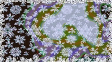 Raster deseni. Ağaç dallı bahar çiçekleri, çiçek siluetiyle nötr renkler.