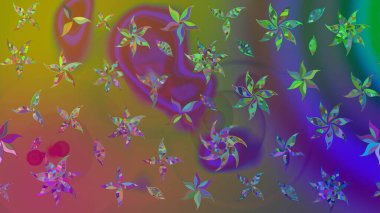 Kahverengi renkte sevimli çiçekler. Küçük çiçekli basit bir çiçek çizimi. Moda baskısı, albüm, ambalaj kağıdı ve duvar kağıdı için zarif dekoratif süslemeler. Raster illüstrasyonu.