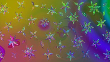 Parlak elementlerin. Çizim çiçek deseni duvar kağıdı, web sitesi arka planı, ambalaj kağıdı, davetiye, broşür, afiş veya web sitesi için kullanılabilir. El çizimi Raster illüstrasyonu.