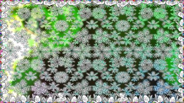 Düz Çiçek Elementleri Tasarımı. Gri renkli çiçekler. Renkli Bahar Temalı Kusursuz Arkaplan. Çiçekli, suluboya desenli kusursuz çiçek deseni. Raster illüstrasyonu.