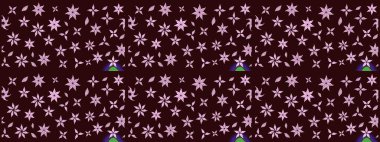 Desen, çizim, çiçek sınırı. Kıvırcık, parlak örgü. Raster illüstrasyonu. Eski moda arka plan. Çiçek çelengi. Güzel, pürüzsüz kumaş, tuval..