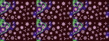 Çiçek rengi eskiz deseni. Klasik taslak çizimi. Raster çiçek izi..