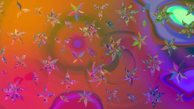 Küçük çiçekte güzel bir desen. Kahverengi çiçekli bahar çiçekleri. Küçük renkli çiçekler. Moda baskıları için zarif bir şablon. Motley illüstrasyonu.