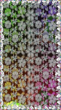 Gri renkli şirin çiçek deseni. Renkli Bahar Temalı Kusursuz Arkaplan. Raster Modaya uygun kumaş deseni. Düz Çiçek Elementleri Tasarımı.