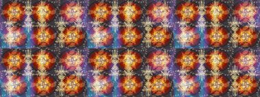 Yeni yıl kar tanesi. Düz kar karalama ikonları, yılbaşı afişi için kar taneleri silueti, kartlar. Şirin soyut kar taneleri kahverengi, gri ve turuncu renkler üzerine raster tasarımı.