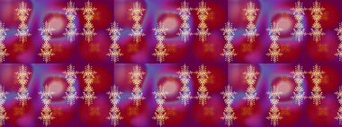 Düşen Noel stili kar taneleri. Kar taneleri, kar yağışı. İllüzyon. Güzel raster mor, kırmızı ve mor kar taneleri renkli bir arkaplanda izole edilmiş..