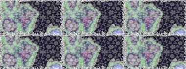 Tropik, dikişsiz çiçek deseni. Raster illüstrasyonu. Gri renkli çiçekler.