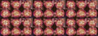 Renkli arka planda izole tatlı kar taneleri. Raster illüstrasyonu. Kahverengi, kırmızı ve bej renkli kar taneleri.