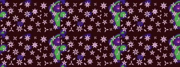 Kahverengi renkte çiçekli çiçek deseni. Suluboya tarzında kahverengi renkte çiçekler.