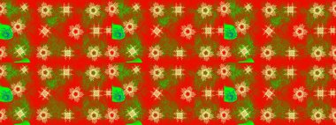 Kışın sembolü. Raster illüstrasyon kar taneleri. Kırmızı, kahverengi ve turuncu renklerde ayrık suluboya kar taneleri. Güzel dekorasyon.