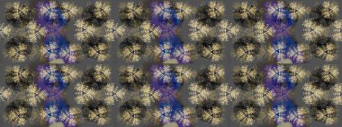 Kar taneleri radyal gri ve kahverengidir. Renkli arka planda güzel kar taneleri. Raster illüstrasyonu..