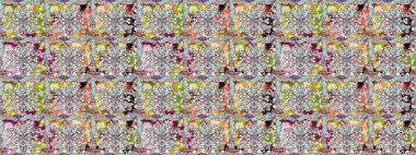 Raster çiçekleri klasik tarzda çizilmiş. Çiçekli, pürüzsüz bir desen. Tarafsız renklerde bahar çiçekleri. Raster illüstrasyonu.