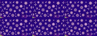 Raster illüstrasyonu. Çizim çiçek deseni duvar kâğıdı olarak kullanılabilir. Mavi renkte çiçekler.