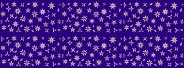 Raster illüstrasyonu. Yumuşak, mavi renkte yaz çiçekleri. Küçük çiçekteki sevimli çiçek deseni. Raster deseni.