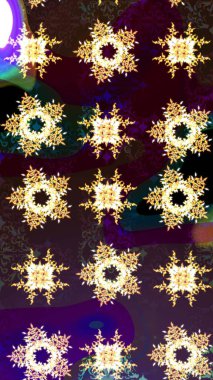 Renkli elementlerle Raster ilginç desen.