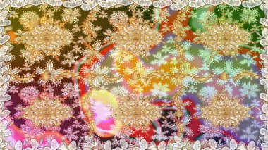 Tarafsız renklerde, altın elementlerle klasik, pürüzsüz desen. Noel 2019, kar tanesi, yeni yıl.