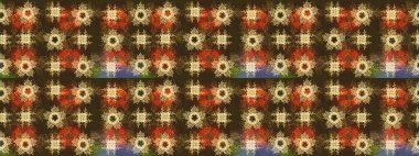 Noel turuncusu, mor ve kahverengi. Raster illüstrasyonu. Sihirli turuncu, mor ve kahverengi tatil soyut arka plan yıldız ve düşen kar taneleri.