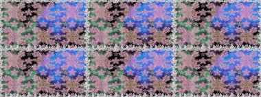 Raster illüstrasyonu. Tarafsız renklerde çiçekler. Kusursuz. Şirin çiçek elementleri..