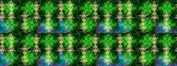 Kar Tanesi Raster illüstrasyonu. Kış kar tanesi. Kar Tanesi Simgesi. Yeşil, mavi ve sarı renklerde izole edilmiş..