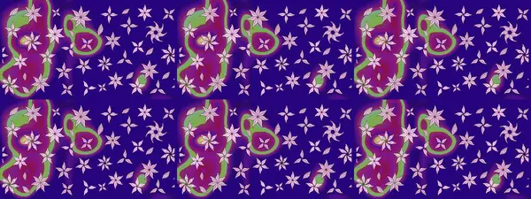 Mavi renklerde. Anti-stres için soyut örnek sayfası. Raster illüstrasyonu.