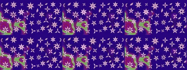 Mavi renkli çiçekler. Hediye ambalaj kağıdı, tebrik kartları, posterler ve pankart tasarımı. Raster düz çiçek çizim deseni.