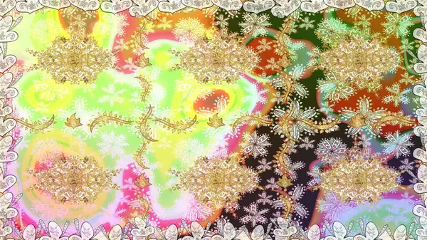 Şam, tasarım için kusursuz desen. Tarafsız renklerde, altın elementli pürüzsüz desen.