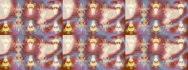 Raster illüstrasyonu. Soyut çiçek desensiz arkaplan. Tarafsız renklerde. Küçük çiçekteki sevimli çiçek deseni. Raster deseni.