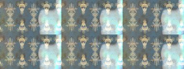 Raster illüstrasyonu. Tarafsız, gri ve kahverengi kar taneleri. Noel ve yeni yıl moda baskıları için tatil tasarımı. Kar tanelerinin soyut arkaplanlı Noel deseni.