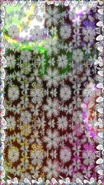 Küçük çiçekli kusursuz yay deseni. Raster illüstrasyonu. Suluboya tarzında gri renkler üzerine.